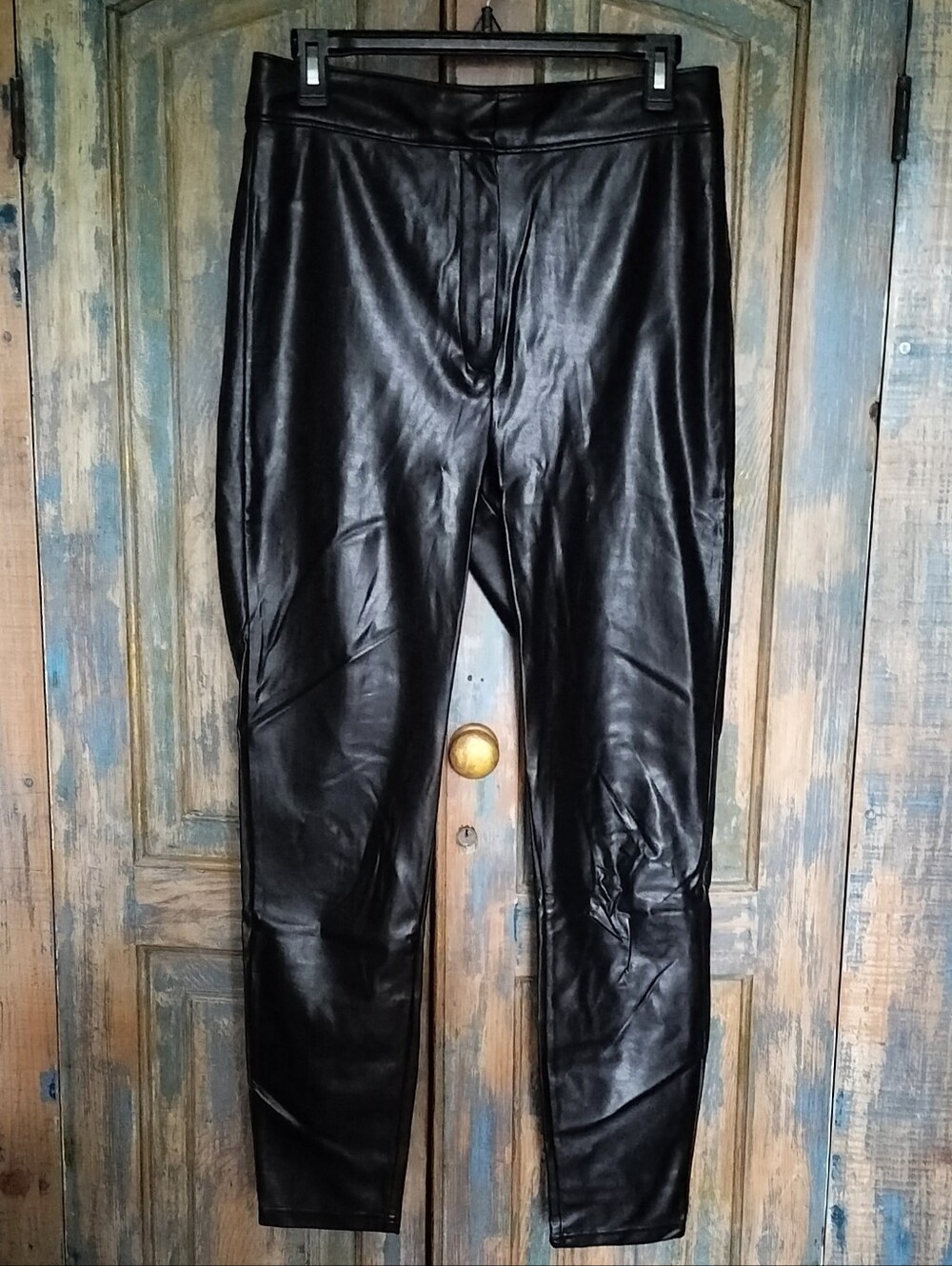 Aritzia Babaton High Waisted Sleek Faux Leather Leggings Skinny Pants Black 8